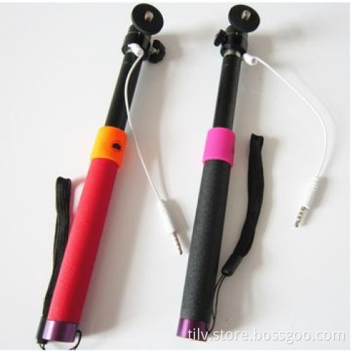 New Remote Control Wired Selfie Stick for Samsung and iPhone, No Need for Bluetooth and Battery